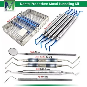 Kit Procedura Odontoiatri Mauri Tunneling Pistola Sollevamento Strumenti Impianto Parodontale - Foto 1 di 7