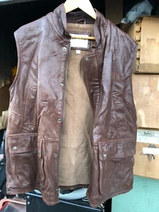 Orvis Herren braun Leder Munition Weste Jacke Weste gefüttert Jagd Gr. M - Bild 1 von 4