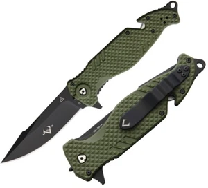 V NIVES TGL Trailblazer Folding Knife 3.75" D2 Tool Steel Blade Green FRN Handle - Picture 1 of 3