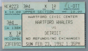 Steve Yzerman G#378; Tim Cheveldae 4th Shutout 2-23-1992 Ticket Stub Red Wings - Picture 1 of 3