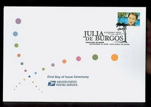 USA #4476 2010 44c Julia De Burgos Stamp First Day Ceremony Program - Picture 1 of 2