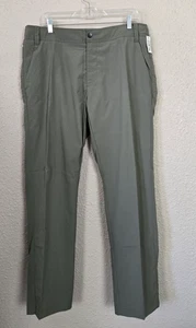 Amazon Essentials Mens Olive Green Chino Pants Size 35x32 New #1X7894 - Picture 1 of 6