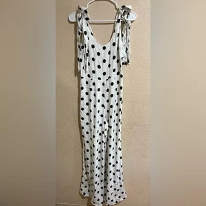 Lovers + Friends Janice white black polka dot jumpsuit - Picture 1 of 11