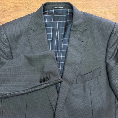 Ermenegildo Zegna Mens US 46 Su Misura All Seasons Wool Mila Blazer Mini Check - Image 1 of 4