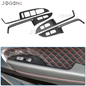 For Genesis G70 Sport Advanced 2019+ Matte Carbon Window Lift Control Panel Trim - Picture 1 of 12