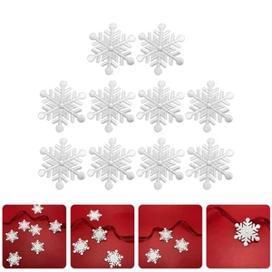  10 Pcs Fabric Patches for Clothes Embroidered Snowflake Appliques Iron - Picture 1 of 12