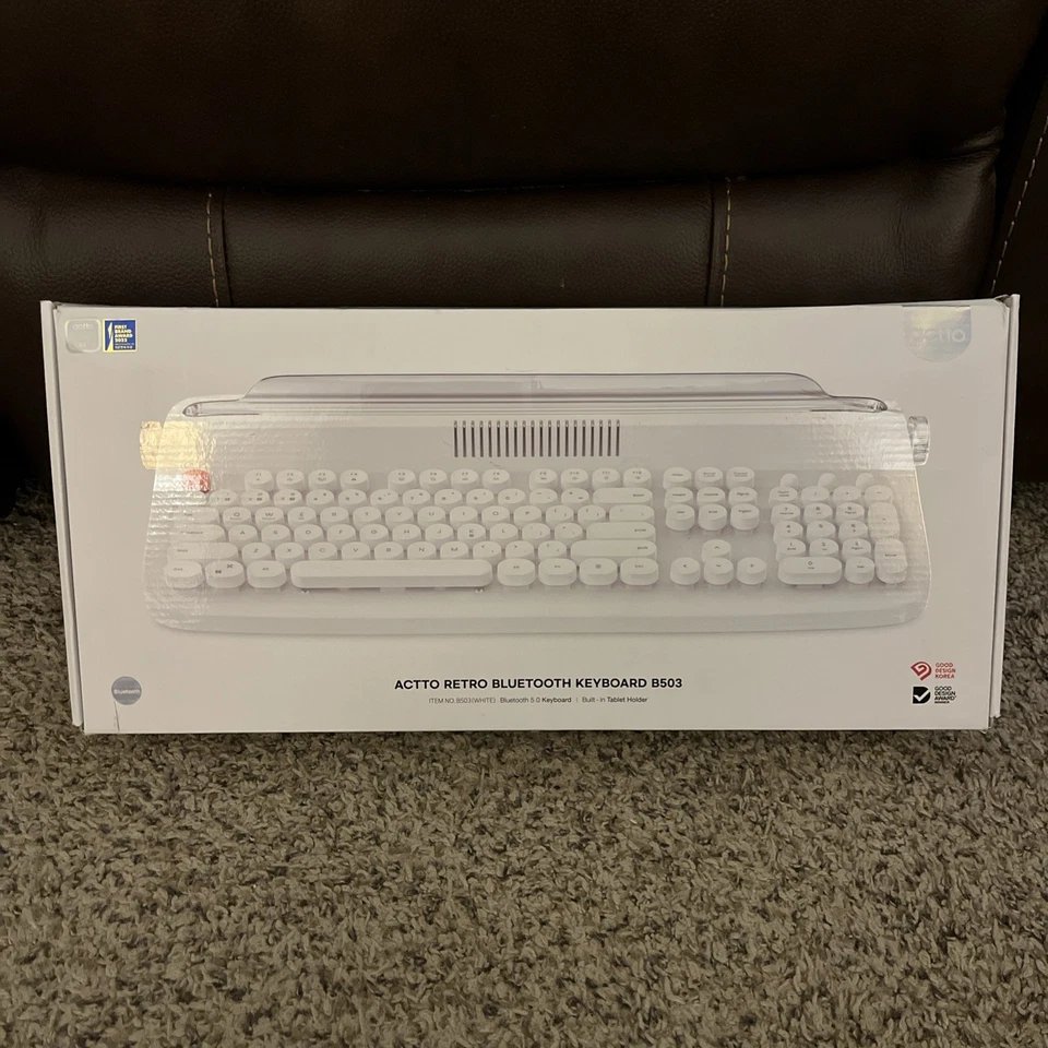 ACTTO B503 Retro Bluetooth Multi-pairing Keyboard 106keys English --New In Box - Image 1 of 4
