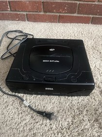 SEGA Saturn Black Console CD-ROM Drive with 2 Controllers & AV Cables/Power Cord