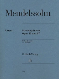 Mendelssohn String Quintets Op 18 & 87 Violin Viola Henle Urtext Music Book - Picture 1 of 1