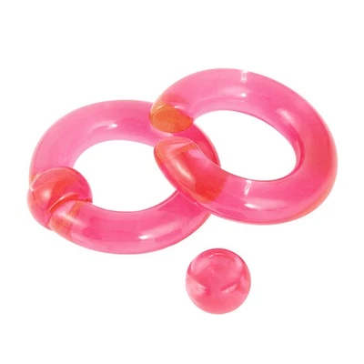 2 piezas Acrílico CBR Cautivo Cuentas Anillo Tabique Labio Pezón Tragus Pendiente Aro 12g-00g Foto 1 de 4