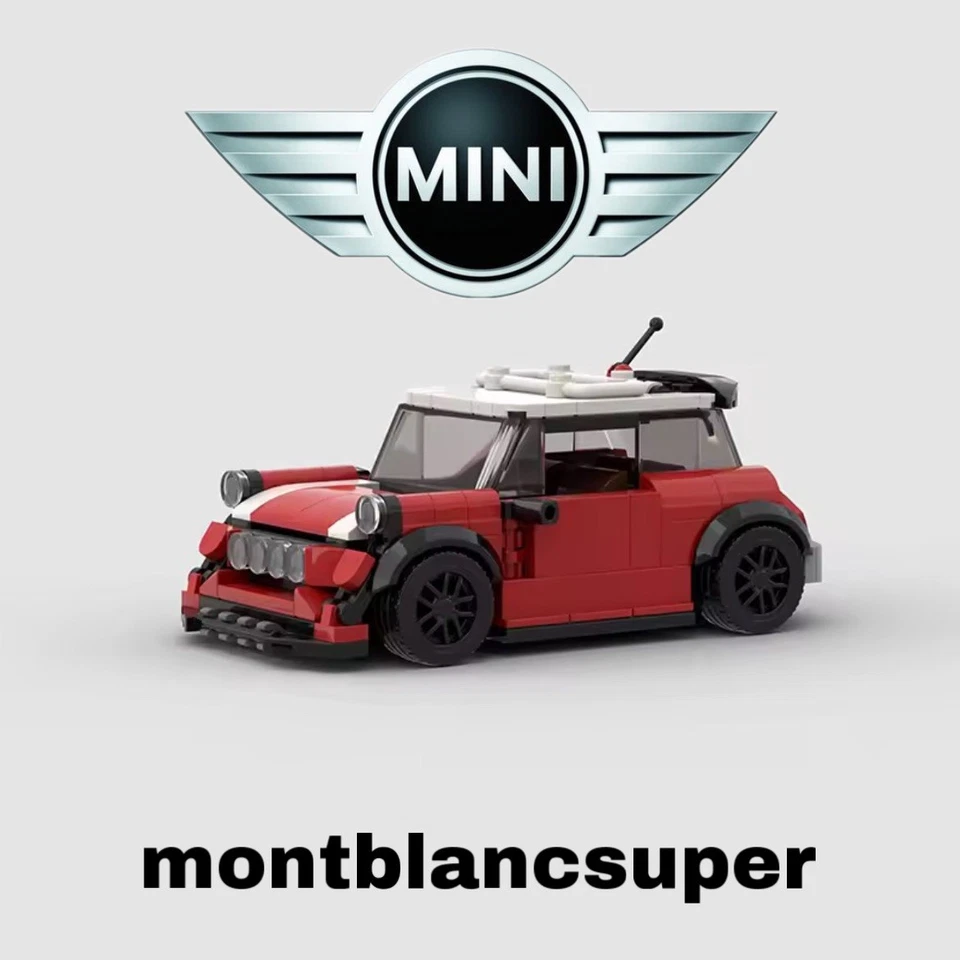 BUILDMOC Red Mini Cooper Montecarlo 243 Pcs Building Brick Set MOC - FREE DELIVERY! UK