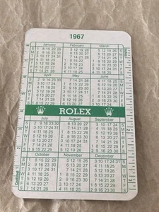 Rolex vintage Green Stripe Calendar Card 67-68 original, VGC - Picture 1 of 12