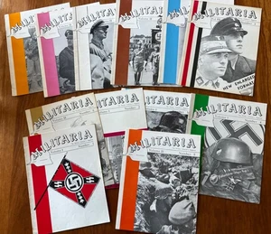 12 "MILITARIA" MILITARY COLLECTOR'S MAGAZINES VOL.  1 #1-VOL. 3 #1 1969-71  WW2 - Bild 1 von 7