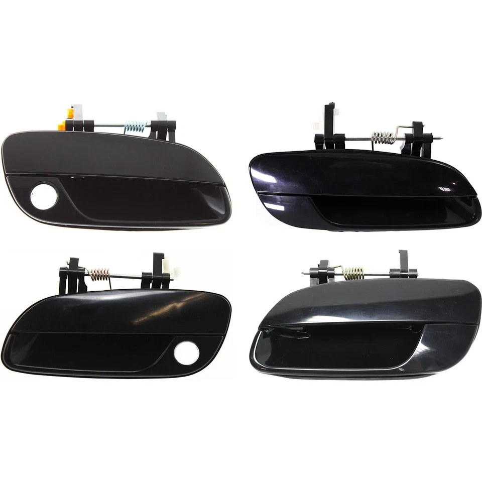 Juego completo de manijas de puerta para Hyundai Elantra 2001-2006 (delantera con cerradura) negra Foto 1 de 4