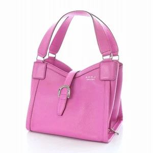 Admj Accessoires De Mademoiselle Handbag Shoulder Bag Leather Logo Pink /Mp Gy18 - Picture 1 of 10
