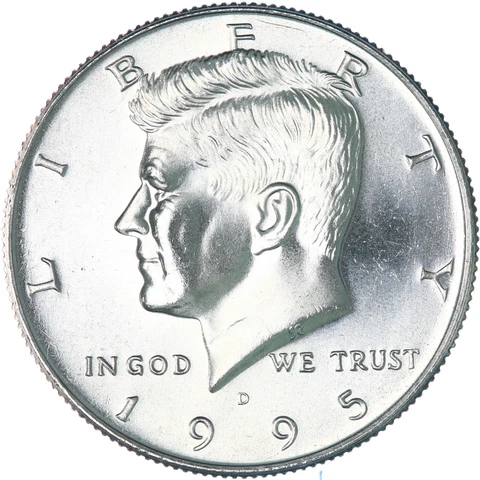 1995 D Kennedy Half Dollar CN-Clad Gem BU US Coin See Pics Z855 Cover