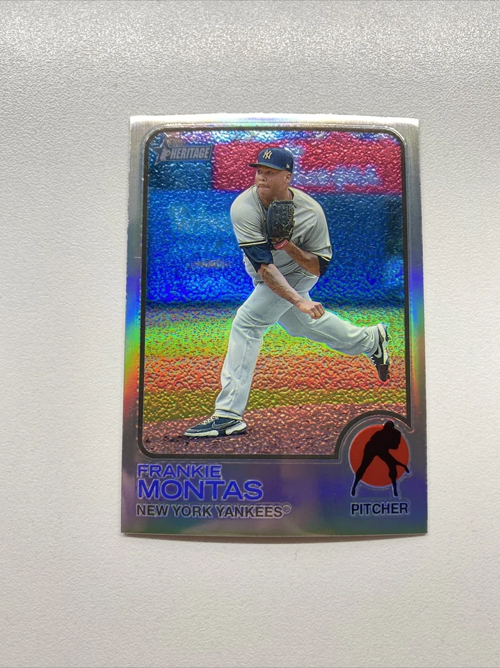 2022 Topps Heritage High Number Chrome Refractor /373 Frankie Montas 509 Yankees - Image 1 of 2