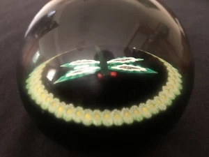 A John Deacons Lampwork Aventurin Libelle & Millefiori Briefbeschwerer c2005 - Bild 1 von 7
