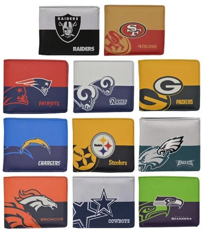 NFL Officially Licensed Bi-fold Printed Logo Wallet Cover