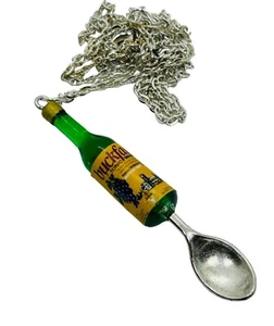 Unique BUCKIE BOTTLE SPOON NECKLACE handmade GIFT BOXED free party RAVER rave - Picture 1 of 1