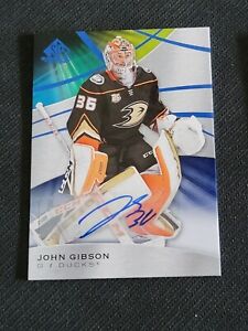2019-20 UPPER DECK SP GAME USED JOHN GIBSON #57 AUTO AUTOGRAPH
