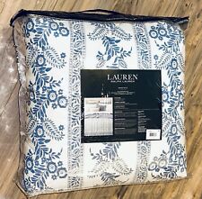 3-Pc Ralph Lauren Wakefield Paisley King Comforter Set Floral Chinoiserie Blue