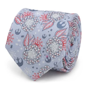 Star Wars Floral Icons Light Blue Men's Tie - Picture 1 of 1