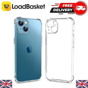 Clear Phone Case Fits With iPhone 14 Shockproof Protective Bumper Silicone Cover - Picture 1 of 5