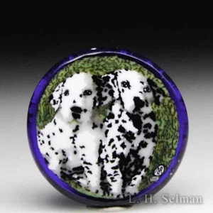 Mario dei Rossi Dalmatian murrina picture cane slice art glass - Picture 1 of 1