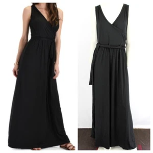 Lyss Loo All Mine Sleeveless Crossover Wrap Maxi Dress - Black - MEDIUM - Imagen 1 de 8