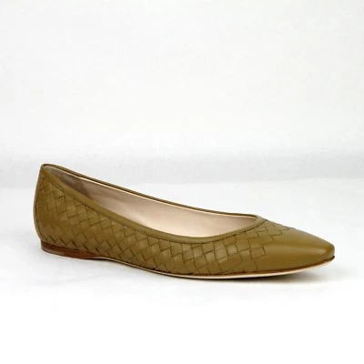 $680 Bottega Veneta Mujer Cuero Marrón Punta Pisos 37.5/US 7.5 407066 2640 Foto 1 de 4