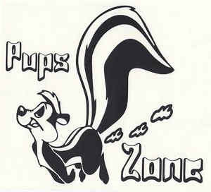 Wandtattoo Wandaufkleber Tür Pups Zone WC Toilette  - Bild 1 von 8