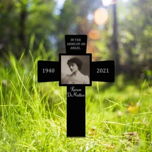 Memorial Plaque Stake, Personalized Memorial Maker, Temporary Grave Marker - Picture 1 of 3