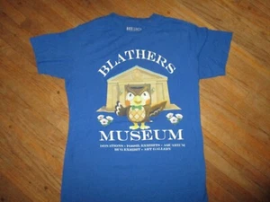 ANIMAL CROSSING BLATHERS MUSEUM T SHIRT Owl Bugs Fossil Bug Aquarium SMALL - Picture 1 of 3