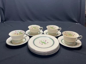 Syracuse China - CORALBEL - 4 Cups & 4 Saucers & 4 Dessert / Pie Plates - Picture 1 of 7