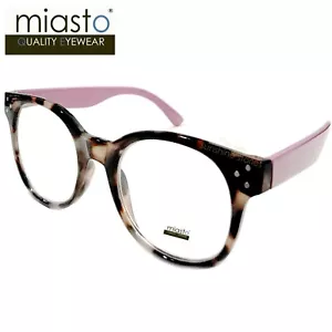 GAFAS DE LECTURA GRANDES REDONDAS/CUADRADAS MIASTO PREPPY + 1,50 PÚRPURA Y TORTUGA (GRANDES) - Imagen 1 de 2