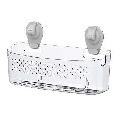 Cesta de baño de succión extra grande montada en la pared, organizador de ducha fácil de instalar Foto 1 de 4