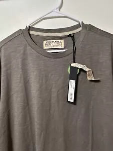 Free Planet T-Shirt Bio Baumwolle Herren XL Grau Rundhals Neu mit Etikett - Bild 1 von 4