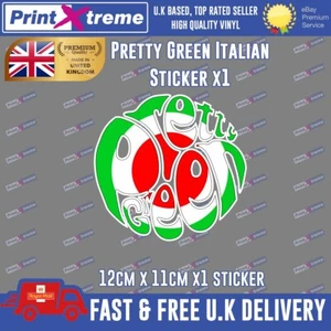 Grazioso Adesivo Logo Verde x1 Tondo Italiano Vespa Scooter Lambretta Scomadi RA - Foto 1 di 7
