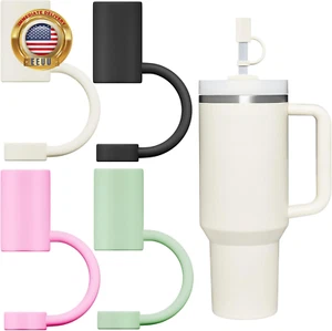 Straw Cover Cap for Stanley Cup 20-40Oz Tumblers Accessories,Cute Silicone Straw - Picture 1 of 6