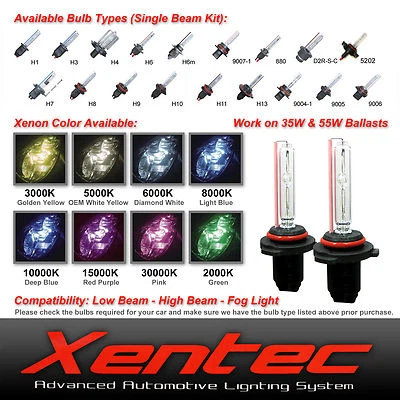 Xentec Two Xenon Light 35W 55W HID Conversion Kit Replacement Bulbs H4 H11 9006