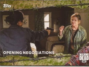 Topps Walking Dead Season 7 Base Card 87 Opening Negotiations Mold Parallel /25
