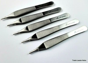 5x Adson Tissue Forceps Tweezer 4.7'' Surgical Anatomical Surgical Forceps 12 cm - Picture 1 of 3