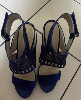 Kenneth Cole Zapatos Mujer Eléctricos Azul Gamuza 7 1/2 Foto 1 de 4