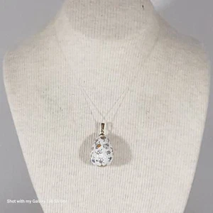 Franklin Mint Pendant Charm Flowers Of Spring Porcelain Egg Shaped - Picture 1 of 7