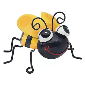 Bright Eyes Yellow Bee Garden Decor Patio Yard Lawn Decoration Ornament Statue - Picture 1 of 9