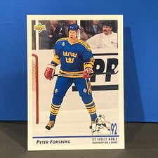 1992-93 Philadelphia Flyers ROOKIE Peter Forsberg Upper Deck ICE HOCKEY WORLD RC