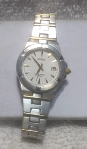 Seiko Quartz Watch Women 7N82-6F50 White Dial Date Bracelet WR New Bat Works !! - Picture 1 of 12