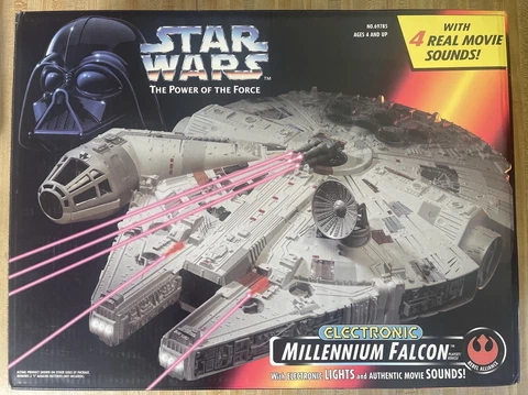 Star Wars Power of the Force Millennium Falcon Electronic with Box Kenner 1995 Cover