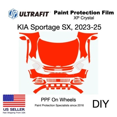 KIA Sportage SX/Pre., 2023-25. PreCut Kit DIY, PARTIAL, PPF, Gloss - Image 1 of 4